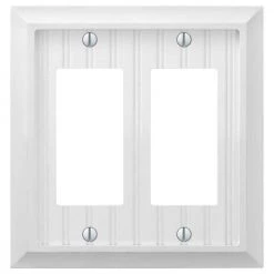 Cottage 2 Gang Rocker Composite Wall Plate - White by AMERELLE