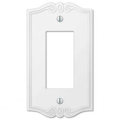 Charleston 1 Gang Rocker Composite Wall Plate - White by AMERELLE