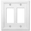 Elly 2 Gang Rocker Composite Wall Plate - White by AMERELLE