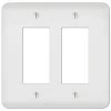 Perry 2 Gang Rocker Steel Wall Plate - White by AMERELLE