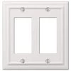 Continental 2 Gang Rocker Metal Wall Plate - White by AMERELLE