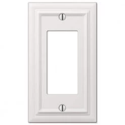 Continental 1 Gang Rocker Metal Wall Plate - White by AMERELLE
