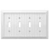 Cottage 4 Gang Toggle Composite Wall Plate - White by AMERELLE