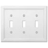 Elly 3 Gang Toggle Composite Wall Plate - White by AMERELLE
