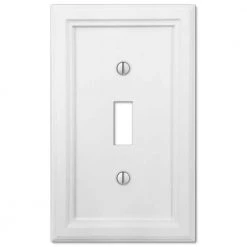 Elly 1 Gang Toggle Composite Wall Plate - White by AMERELLE