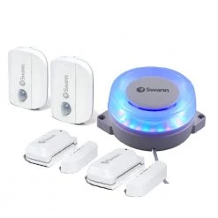 Home Alert Wi-Fi Smart Wireless Window Door, Motion, and Indoor Siren Alarm Kit (5-Pack) by Swann 7 Home Alert Wi-Fi Smart Wireless Window Door, Motion, and Indoor Siren Alarm Kit (5-Pack) by Swann -AMERELLE Sales white swann alarm systems swifi alarmkita 4f 1000