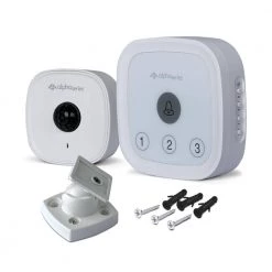 Alpha Series Wireless Motion Sensor and Chime Alarm Kit (2-Pack) by Swann -AMERELLE Sales white swann door window alarms swalph alarmk2 1f 1000