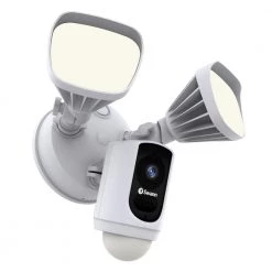 Outdoor Wi-Fi Camera with Motion Activated Floodlight, White by Swann