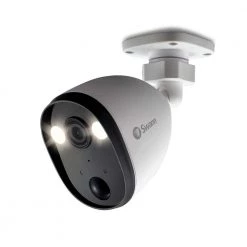1080p Spotlight Cam Wired Outdoor Security Camera White by Swann