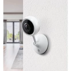 1080p Tracker Powered-Wireless Indoor Zoom and Track Smart Security Camera with 2-Way Talk by Swann -AMERELLE Sales white swann wired security cameras swifitrackcm32 4f 1000