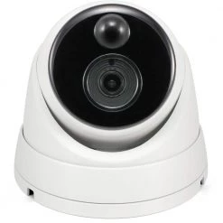 Wired 4K White Dome Camera w Audio and True Detect Motion Sensor by Swann