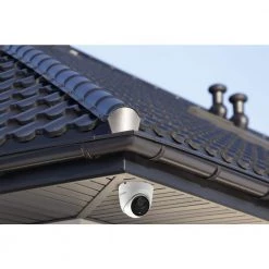 4K NVR Dome IP Hardwired Camera with Face Recognition by Swann -AMERELLE Sales white swann wired security cameras swnhd 888msd us 1f 1000