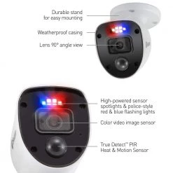 Wired 1080p Starlight Bullet Add On Camera by Swann -AMERELLE Sales white swann wired security cameras swpro 1080sl us c3 1000