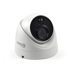 Wired 4K Ultra HD Surveilance Dome Add-On Camera by Swann -AMERELLE Sales white swann wired security cameras swpro 4kdome us 4f 1000