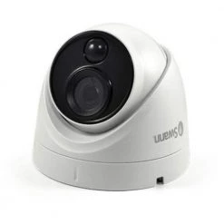 Wired 4K Ultra HD Surveilance Dome Add-On Camera by Swann -AMERELLE Sales white swann wired security cameras swpro 4kdome us c3 1000