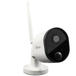 Refurbished 1080p Outdoor Surveillance Wi-Fi Camera Connects to Your Wireless Network by Swann -AMERELLE Sales white swann wireless security cameras rfwhd outcam us 4f 1000