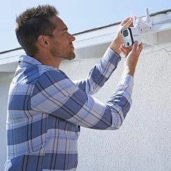 Fortify Wired 1080p Wi-Fi Indoor/Outdoor Smart Home Security Cameras (4-Pack) by Swann -AMERELLE Sales white swann wireless security cameras swififourtify4 31 1000