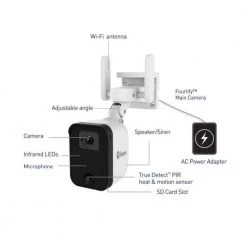 Fortify Wired 1080p Wi-Fi Indoor/Outdoor Smart Home Security Cameras (4-Pack) by Swann -AMERELLE Sales white swann wireless security cameras swififourtify4 4f 1000