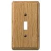 Contemporary 1 Gang Toggle Wood Wall Plate - Light Oak by AMERELLE